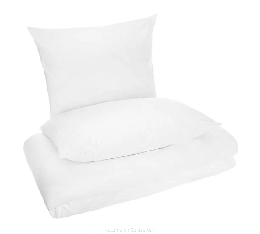 Biała Poszwa Hotelowa Standard 220x200 Zamek