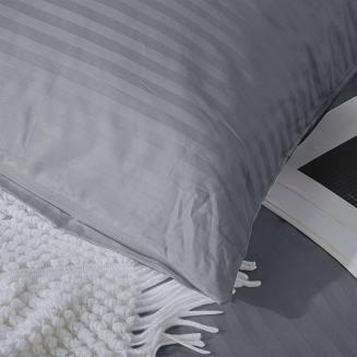 Poszewka z adamaszku satyna bawełniana 50x60 grafitowa