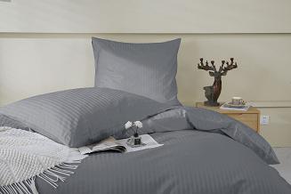 Poszewka z adamaszku satyna bawełniana 50x60 grafitowa