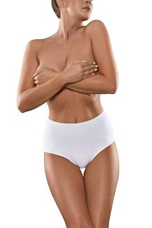 Figi damskie z wysokim stanem i koronką Babell kod 143 białe