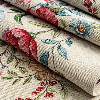 Bieżnik dekoracyjny gobelin 45x140 Eurofirany naturalny kolorowe kwiaty