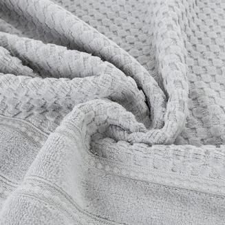 Ręcznik bawełniany ADORE 30x50 Eurofirany srebrny o ryżowej strukturze