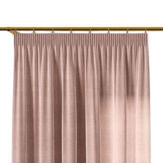 Zasłona gotowa na taśmie VELVI 140x250 pudrowa