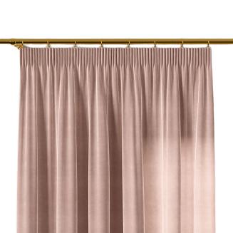 Zasłona gotowa na taśmie VELVI 140x250 pudrowa
