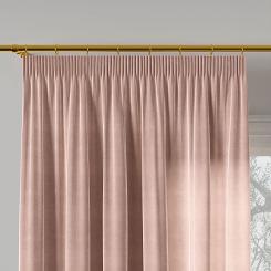 Zasłona gotowa na taśmie VELVI 140x250 pudrowa