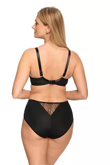 Biustonosz z koronką Semi-Soft Sabina 1301 półusztywniany czarny