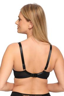Biustonosz z koronką Semi-Soft Sabina 1301 półusztywniany czarny