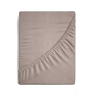 Prześcieradło jersey z gumką  220x200 Design91 ciemnobeżowy