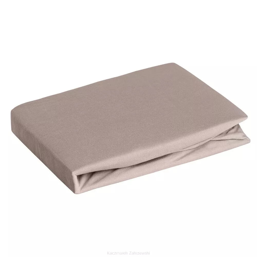 Prześcieradło jersey z gumką  220x200 Design91 ciemnobeżowy