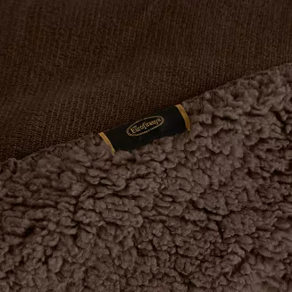 Koc narzuta TEDY 170x210 Eurofirany ciemnobrązowy miękka bukla + ciepły polar