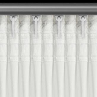 Zasłona gotowa na taśmie LUIZA 140x270 Eurofirany jasnoszary