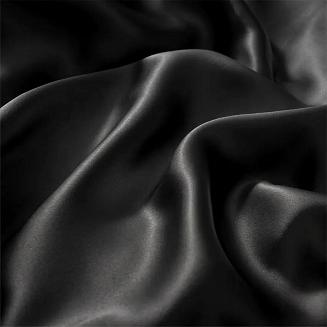 Czarna Pościel Jedwabna 160x200 Jednobarwna
