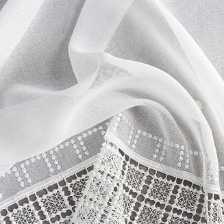 Firana gotowa na przelotkach MERIDA 300x150 Eurofirany biały