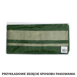 Ręcznik bawełniany LIONEL 70x140 petrolowy ze złotą bordiurą