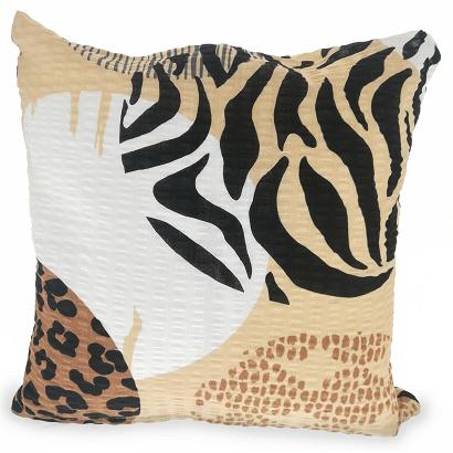 Poszewka z kory 70x80 wzór beżowa panterka w kołach