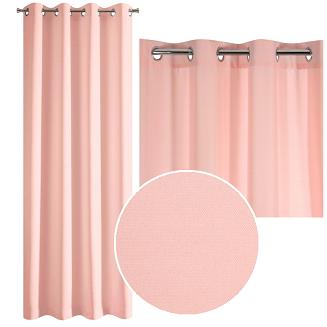 Zasłona gotowa na przelotkach RITA 140x250 Eurofirany pudrowa