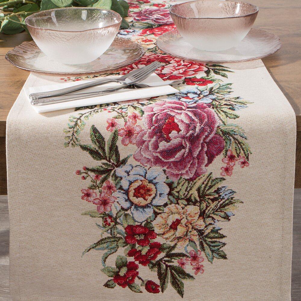 Obrus dekoracyjny GRIA 40x100 Eurofirany naturalny