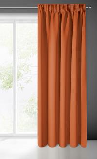 Zasłona gotowa na taśmie LOGAN 140x270 Eurofirany pomarańczowy/ceglasty