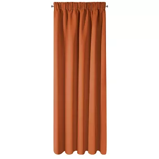 Zasłona gotowa na taśmie LOGAN 140x270 Eurofirany pomarańczowy/ceglasty