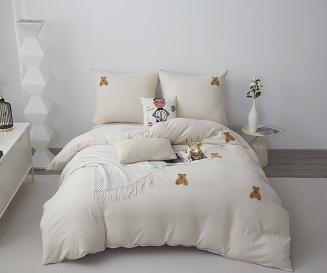 Beżowa Pościel w Misie 220x200 Cuty Misie