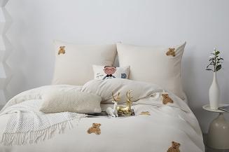 Beżowa Pościel w Misie 220x200 Cuty Misie