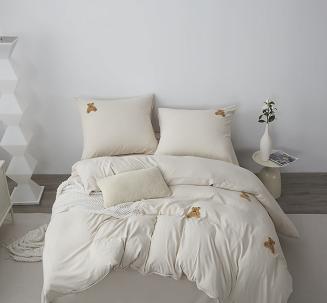 Beżowa Pościel w Misie 220x200 Cuty Misie