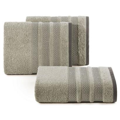 Ręcznik bawełniany NASTIA 50x90 Eurofirany ciemny beżowy