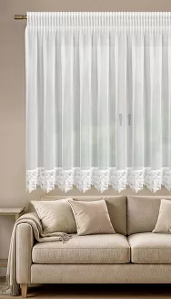 Firana gotowa na taśmie BUENA 350x150 Eurofirany biały