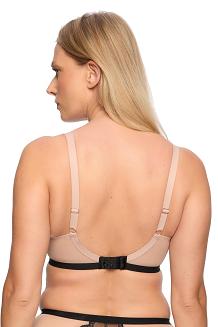 Biustonosz balkonetka z koronką Semi Carina 1287 miękki czarny beżowy