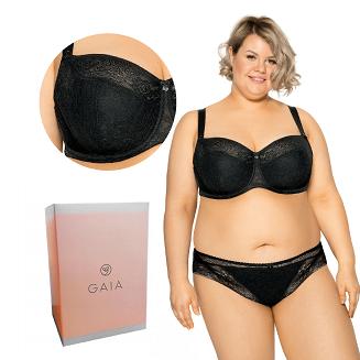 Biustonosz GAIA Semi-Soft Sandy Maxi 594 półusztywaniany czarny