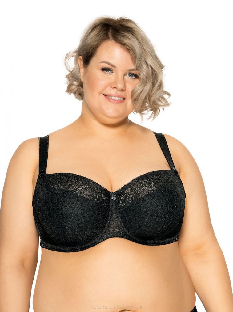 Biustonosz GAIA Semi-Soft Sandy Maxi 594 półusztywaniany czarny