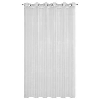 Firana gotowa na przelotkach EMMA 290x250 Eurofirany biały/srebrny