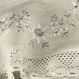 Firana gotowa na taśmie VERONICA 130x50 Eurofirany beżowy