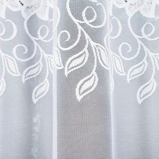 Firanka żakardowa gotowa na żabki BASTIA-1 300x160 biała