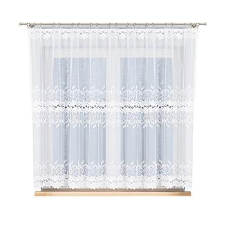 Firanka żakardowa gotowa na żabki BASTIA-1 300x160 biała