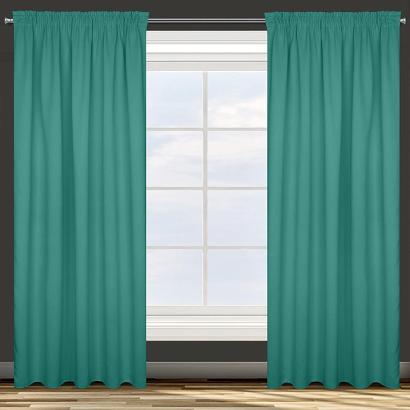 Zasłona gotowa na taśmie PARISA 135x270 Eurofirany turkusowa