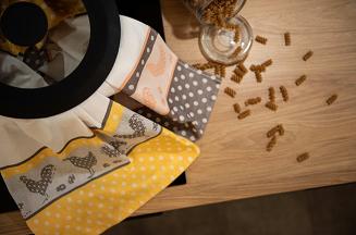 Ścierka kuchenna bawełna egipska 50x70 wzór Folk żółta