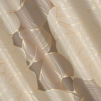 Zasłona gotowa na przelotkach FREZJA 140x250 Eurofirany beżowy/złoty