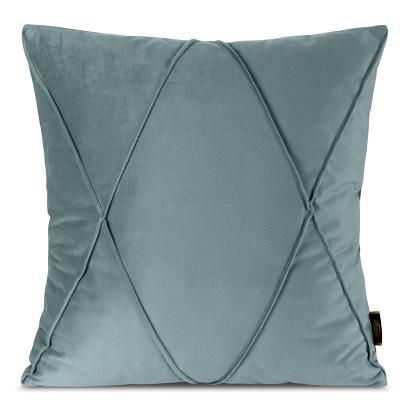 Poszewka dekoracyjna NALA1 45x45 Eurofirany niebieska geometryczne przeszycia