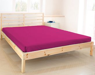 Prześcieradło jersey bez gumki 160x200 amarantowe