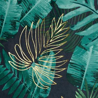 Zasłona gotowa na przelotkach DAVOS 140x250 Eurofirany czarny/zielony