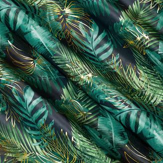 Zasłona gotowa na przelotkach DAVOS 140x250 Eurofirany czarny/zielony