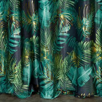 Zasłona gotowa na przelotkach DAVOS 140x250 Eurofirany czarny/zielony