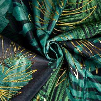 Zasłona gotowa na przelotkach DAVOS 140x250 Eurofirany czarny/zielony