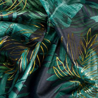 Zasłona gotowa na przelotkach DAVOS 140x250 Eurofirany czarny/zielony