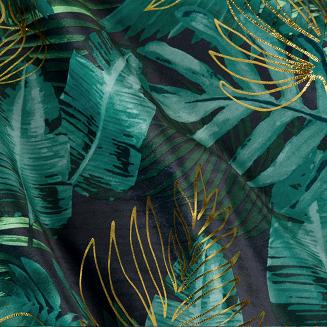 Zasłona gotowa na przelotkach DAVOS 140x250 Eurofirany czarny/zielony