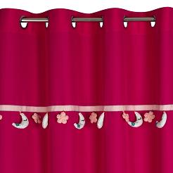 Zasłona gotowa na przelotkach MOON Eurofirany amarantowy