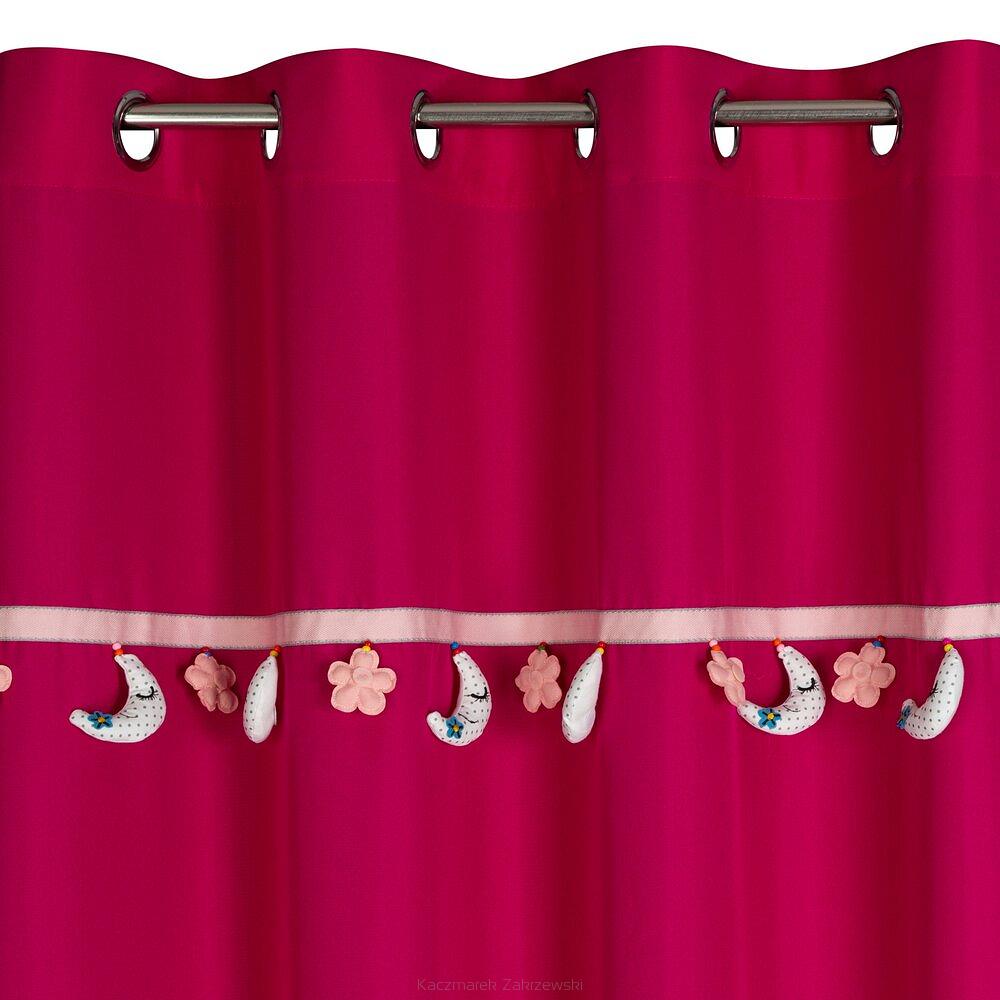 Zasłona gotowa na przelotkach MOON Eurofirany amarantowy