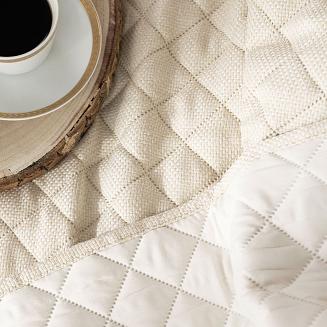 Narzuta dekoracyjna MOLLY 220x240cm pikowana strukuralna kremowa