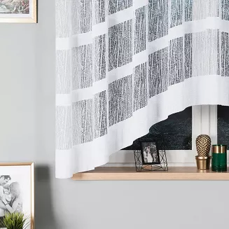 Firanka żakardowa gotowa na żabki WIKTORIA 310x160 biała